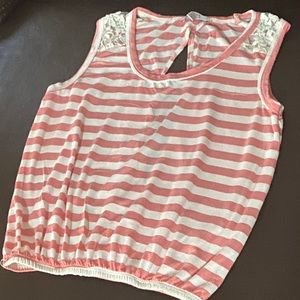 Sleeveless open back top